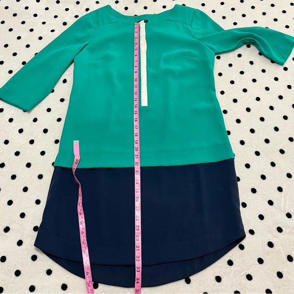 Ann Taylor 3/4 Sleeve Color Block Shift Dress Size 8 - Picture 10 of 10